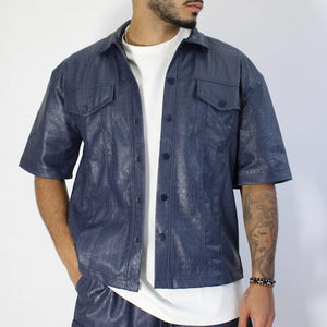 CROCO BLUE TOP כחול