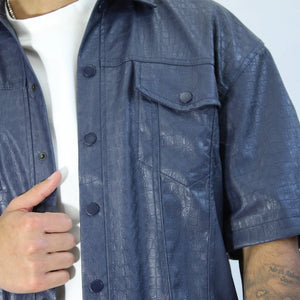 CROCO BLUE TOP כחול