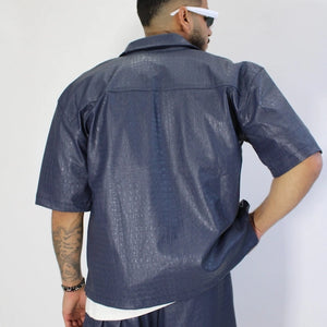 CROCO BLUE TOP כחול