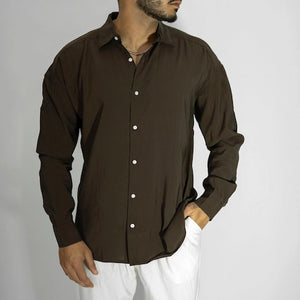 ELEGANT BROWN TOP  חום