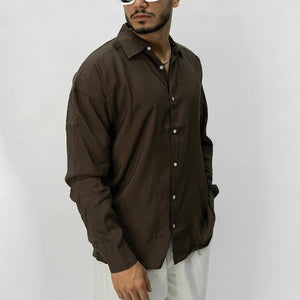ELEGANT BROWN TOP  חום