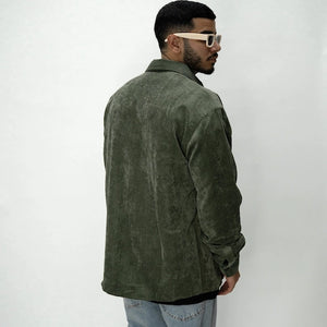 FOREST CORDUROY TOP ירוק