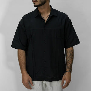 LINES BLACK TOP שחור