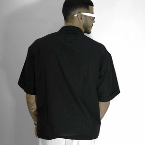 LINES BLACK TOP שחור