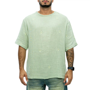 LINEN SHAPES OVERSIZE ירוק