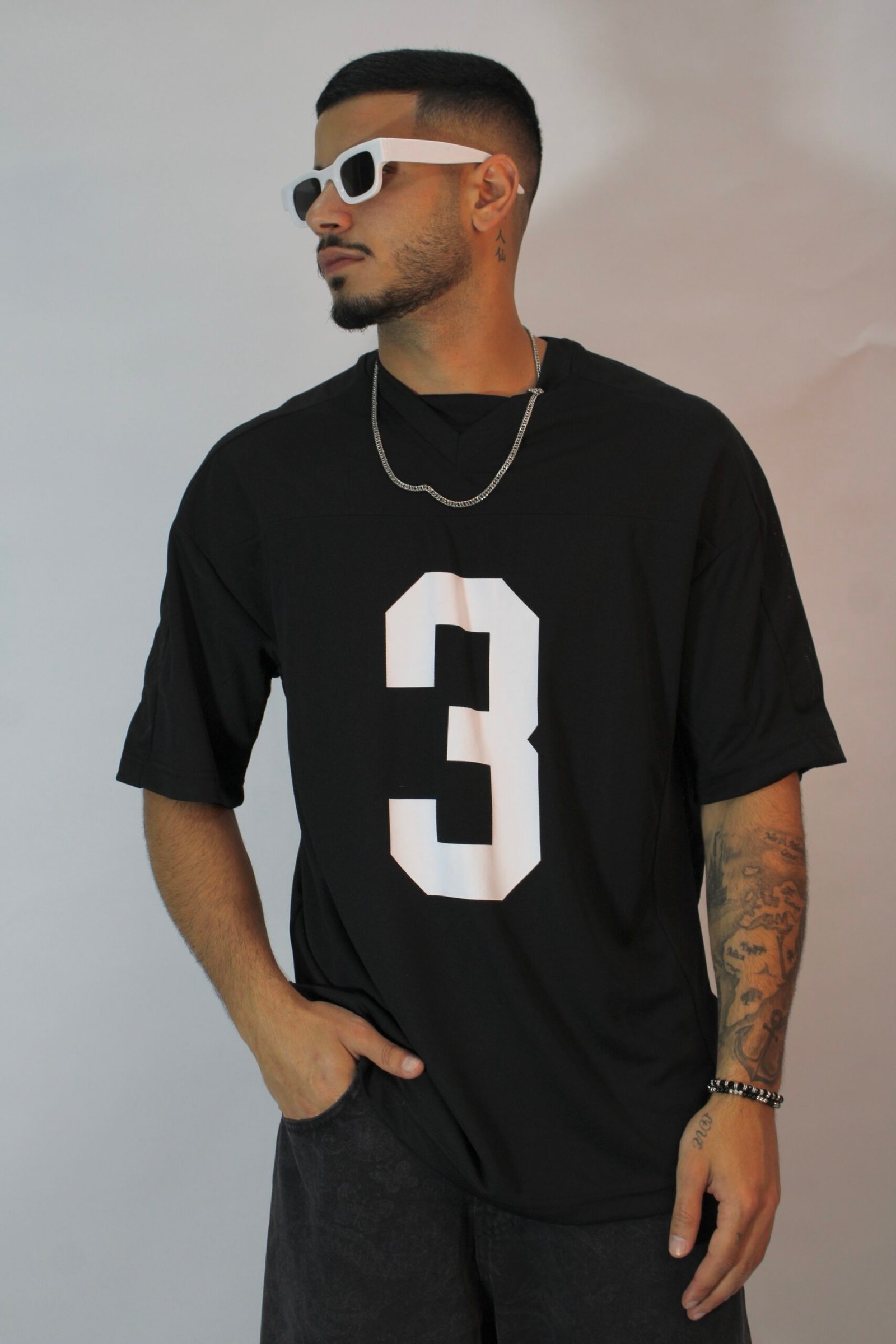 3 JERSEY BLACK