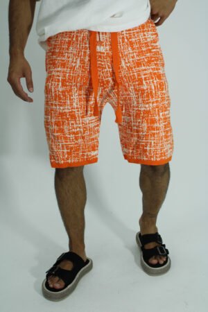 pixel street shorts orange