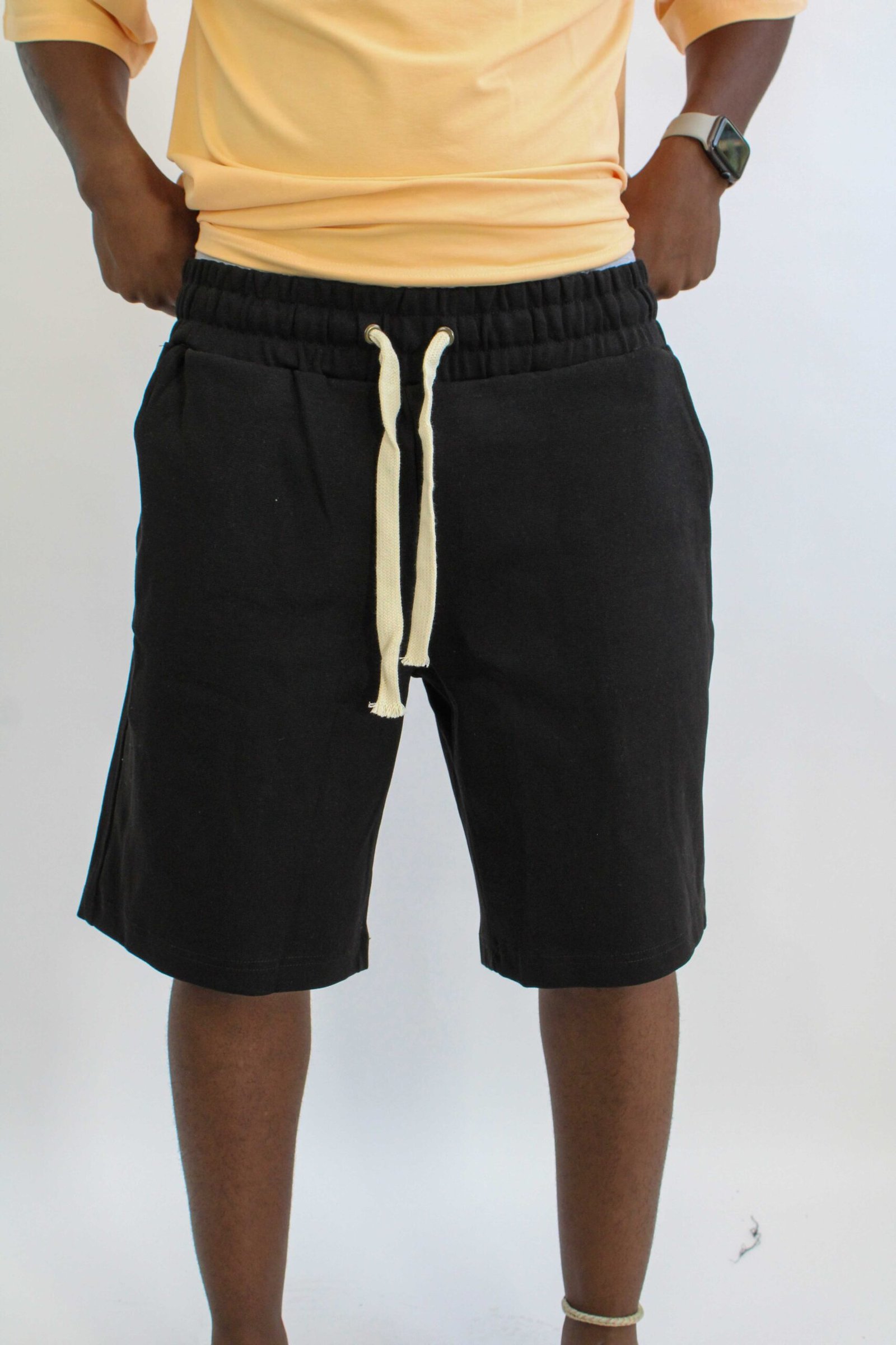 BLACK COTTON SHORTS