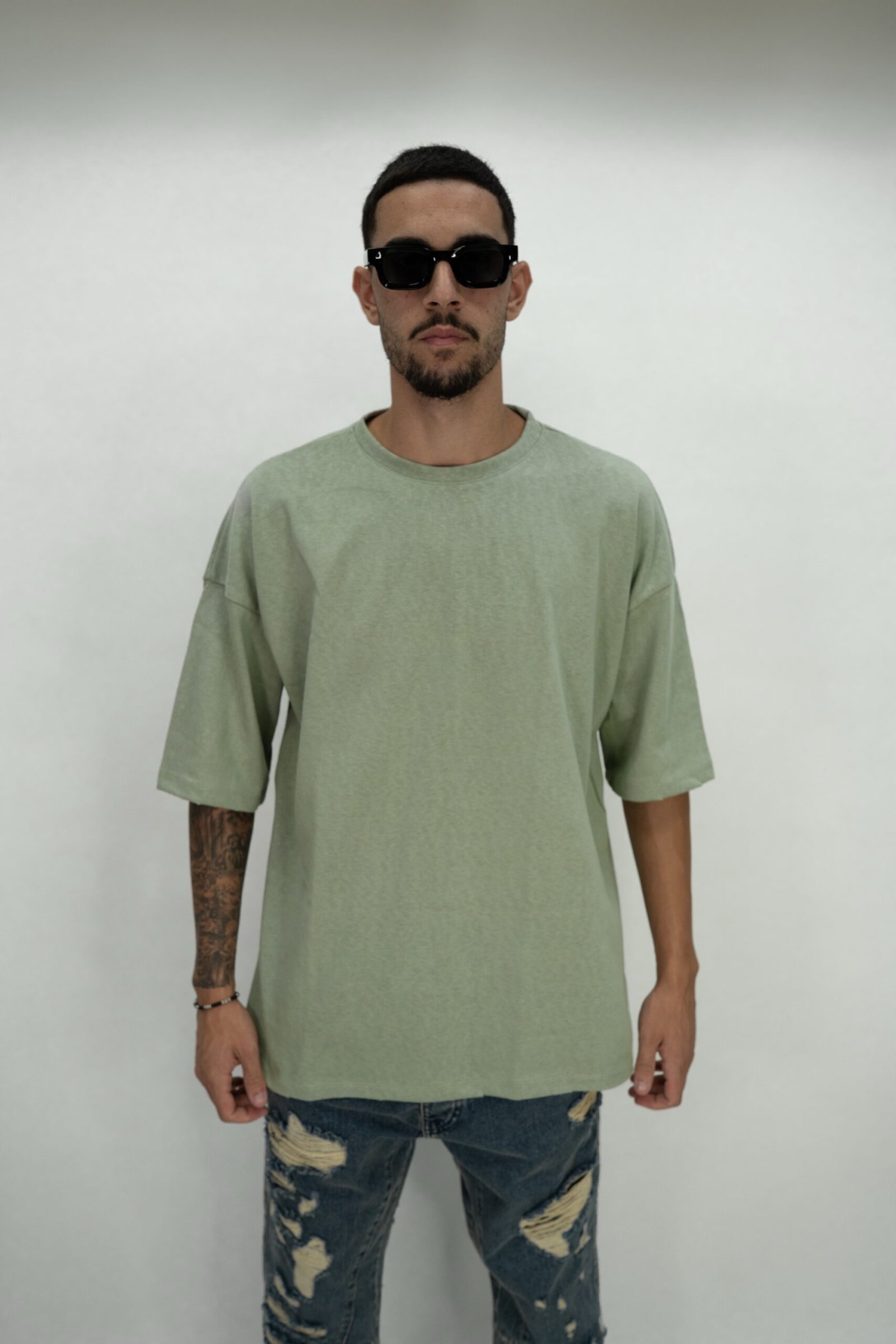 LINEN GREEN T