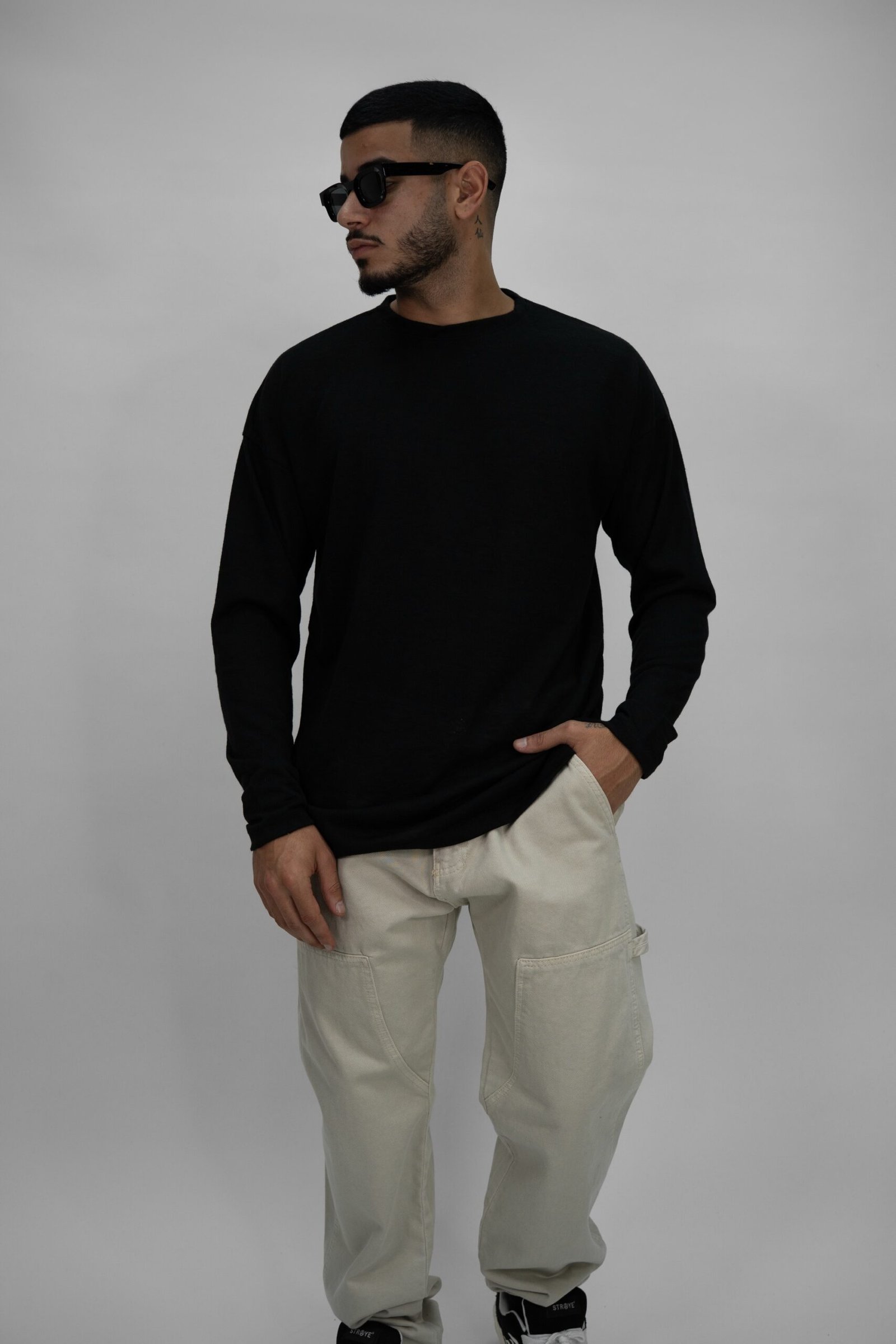 LONG LINEN BLACK T